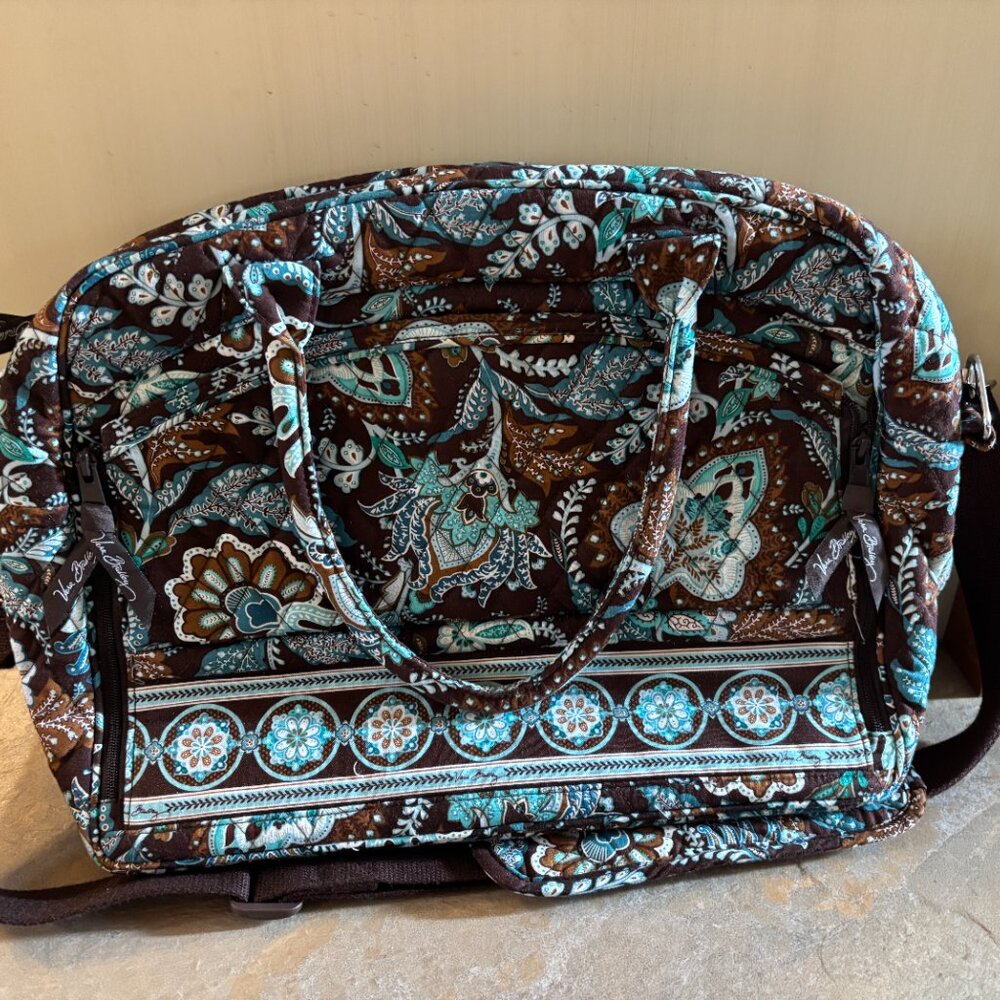 Retired Vera Bradley Laptop Bag Paisley - Picture 4 of 14